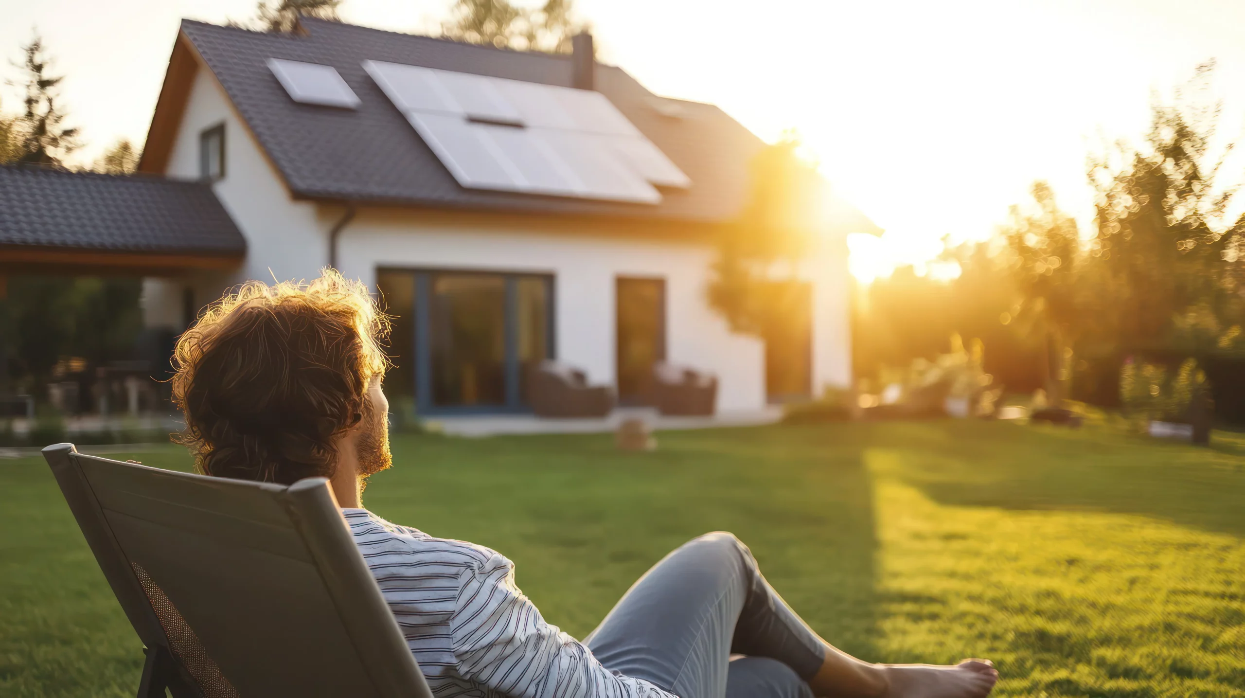 un-homme-se-detend-sur-une-chaise-au-premier-plan-ce-qui-donne-un-sentiment-de-profonde-satisfaction-et-de-relaxation-avec-des-panneaux-solaires-modernes-et-soignes-sur-le-toit